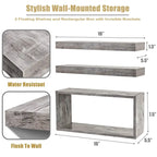 Sorbus Floating Shelves for Wall Set of 3 - 16 L X 5.5 W X 7.75H