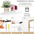 Sorbus Floating Shelves for Wall Set of 3 - 16 L X 5.5 W X 7.75H