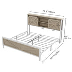 Moasis Farmhouse Oak Queen/King Size Bed Frame