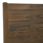 LUE BONA Pine Platform Bed with Distressed Headboard, Solid Wood Queen Bed Frame/King Bed Frame/Full Bed Frame