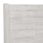 LUE BONA Pine Platform Bed with Distressed Headboard, Solid Wood Queen Bed Frame/King Bed Frame/Full Bed Frame