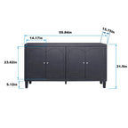 4 Door Wooden Cabinet Sideboard for Living Room