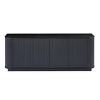 Sideboard Storage Cabinet TV Stand with wave pattern Buffet Cabinet Wooden Vertical Striped Cabinet