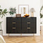 Modern 6 Drawer Dresser, Modern Dresser with Metal Handles, Storage Chest of Drawer, Wide Dresser Drawer Organizers