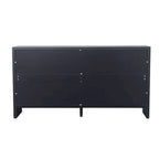 Farmhouse Style 4 Door Wooden Cabinet Sideboard for Living Room