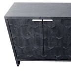 Farmhouse Style 4 Door Wooden Cabinet Sideboard for Living Room