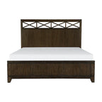 Modern Contemporary Dark Brown 3pc Bedroom Set Bed Nightstand Chest