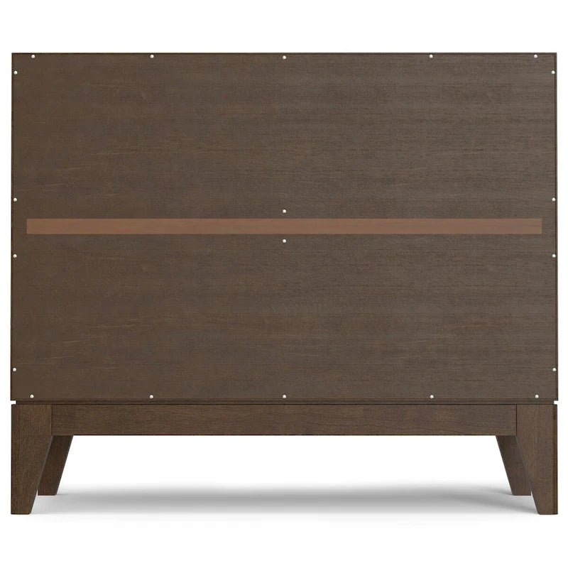 WYNDENHALL Pearson SOLID HARDWOOD 38  Wide Rectangle Modern 2 Door Sideboard Buffet/Storage Cabinet in Walnut Brown