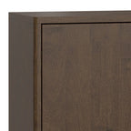 WYNDENHALL Pearson SOLID HARDWOOD 38  Wide Rectangle Modern 2 Door Sideboard Buffet/Storage Cabinet in Walnut Brown
