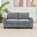 Chenille Storage Sofa, Multi-functional Loveseat