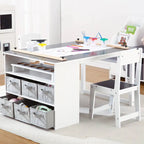 Kids Art Table and Drawing Desk with Large Storage
