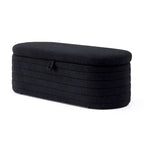 Modern End of Bed Bench with Storage Upholstered Sherpa Fabric Large Storage Bench Ottoman Shoe Stool Long Bench for Bedroom