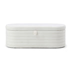 Modern End of Bed Bench with Storage Upholstered Sherpa Fabric Large Storage Bench Ottoman Shoe Stool Long Bench for Bedroom