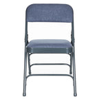 Hampden Furnishings Bernadine Collection Fabric Triple Brace Folding Chair, Pack of 4