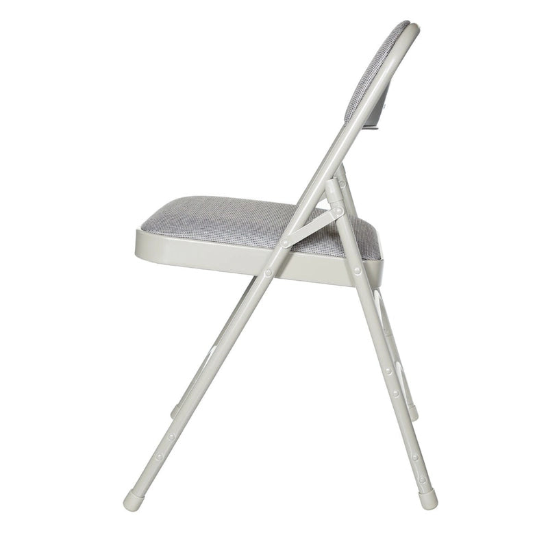 Hampden Furnishings Bernadine Collection Fabric Triple Brace Folding Chair, Pack of 4