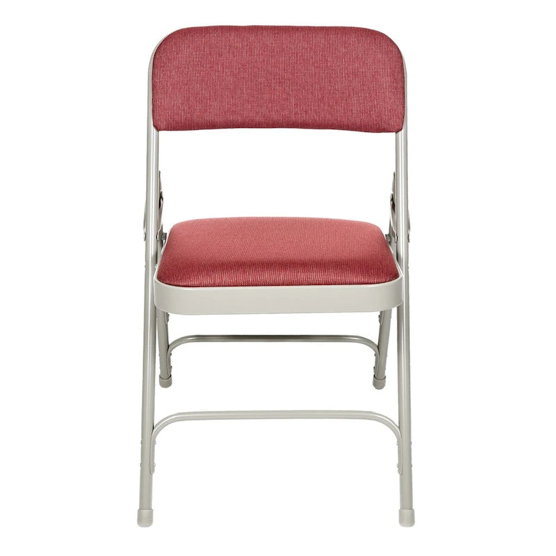 Hampden Furnishings Bernadine Collection Fabric Triple Brace Folding Chair, Pack of 4