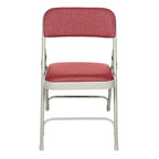 Hampden Furnishings Bernadine Collection Fabric Triple Brace Folding Chair, Pack of 4
