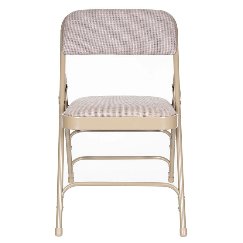 Hampden Furnishings Bernadine Collection Fabric Triple Brace Folding Chair, Pack of 4
