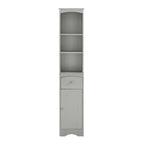 Tall Bathroom Cabinet, Freestanding Storage Cabinet with Drawer, MDF Board, Adjustable Shelf