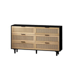 6 Rattan Drawers Storage Cabinet