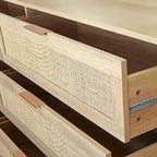 6 Rattan Drawers Storage Cabinet