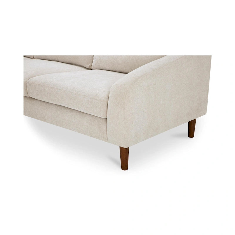 NADAAL STUDIOS Drew, Sectional with Reversible Chaise, Dark Brown - 98 X 59.2 X 33.5
