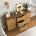 47.2 Wood Sideboard Buffet Cabinet with 3 Drawers & 2 Doors