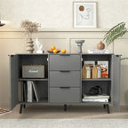 47.2 Wood Sideboard Buffet Cabinet with 3 Drawers & 2 Doors