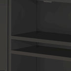 Moasis Rattan 2-Door Buffet Sideboard Cabinet with Adjustable Shelves