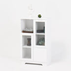 Wooden Floor Cabinet with 2 Glass Doors