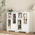 Wooden Floor Cabinet with 2 Glass Doors