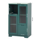 Wooden Floor Cabinet with 2 Glass Doors