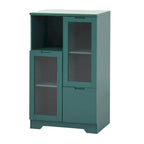 Wooden Floor Cabinet with 2 Glass Doors