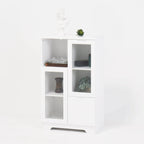 Wooden Floor Cabinet with 2 Glass Doors