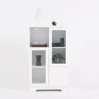 Wooden Floor Cabinet with 2 Glass Doors