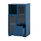 Wooden Floor Cabinet with 2 Glass Doors