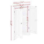 Bathroom Floor Corner Cabinet with Doors and Shelves