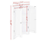 Bathroom Floor Corner Cabinet with Doors and Shelves