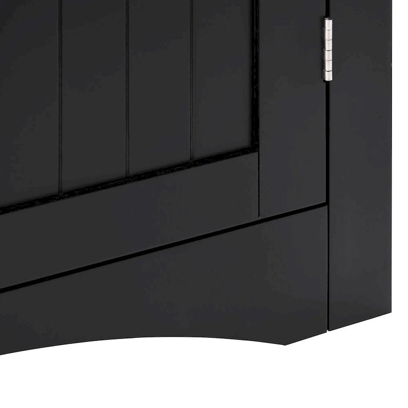 Bathroom Floor Corner Cabinet with Doors and Shelves
