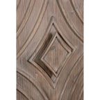 Sideboard Buffet Cabinet with Solid Wood Legs 60 Cabinet with 4 Convex pattern diamond Doors and 2 Shelves