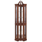 Corner Curio Cabinet with Lights(E26 light bulb not included)
