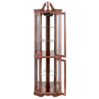 Corner Curio Cabinet with Lights(E26 light bulb not included)
