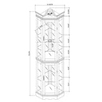 Corner Curio Cabinet with Lights(E26 light bulb not included)