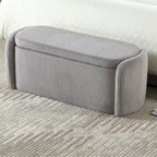 Entryway Upholstered Fabric Storage Ottoman