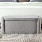 Entryway Upholstered Fabric Storage Ottoman
