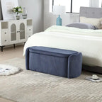 Entryway Upholstered Fabric Storage Ottoman