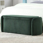 Entryway Upholstered Fabric Storage Ottoman