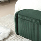 Entryway Upholstered Fabric Storage Ottoman