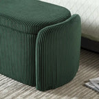 Entryway Upholstered Fabric Storage Ottoman