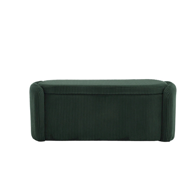 Entryway Upholstered Fabric Storage Ottoman